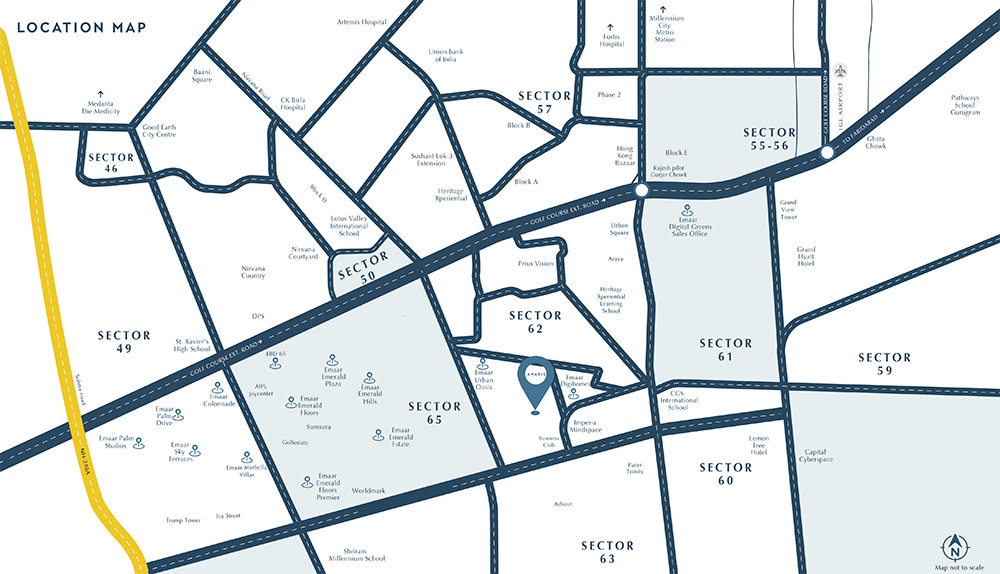 Emaar Amaris Location Map